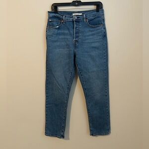 Levi's Wedgie Straight Button Fly Jeans Size 31x28